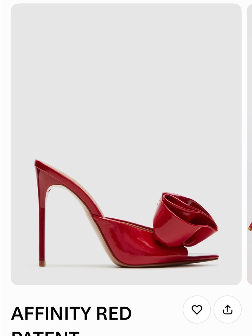 Steve Madden Red Patent Stiletto Mule with Rosette